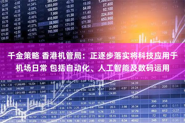 千金策略 香港机管局：正逐步落实将科技应用于机场日常 包括自动化、人工智能及数码运用
